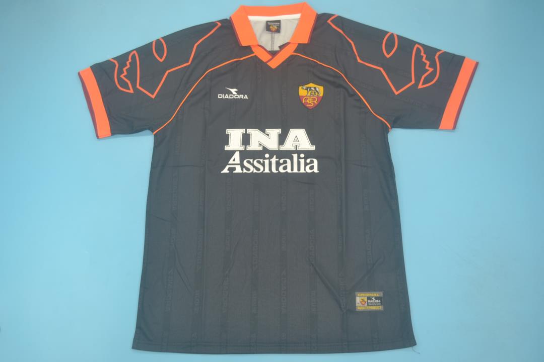 AAA Quality Roma 99/00 Away Black Soccer Jersey